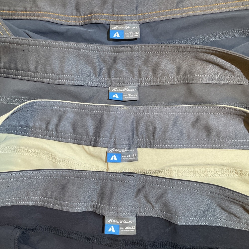 Eddie Bauer First Ascent Hiking Pants Lot of 4  Men's Size 35x32 Cargo Pants Zip - Picture 2 of 10